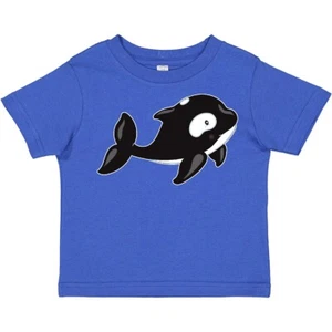 Inktastic Cute Baby Orca Toddler T-Shirt Winter Animals Arctic Cold Snow Whale - Picture 1 of 10