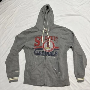 Mitchell & Ness St. Louis Cardinals Full Zip Hoodie Hooded Sweatshirt Size Large - Picture 1 of 8