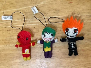 Lot of 3 DC / Marvel Comic String Doll Figures: Joker, The Flash & Ghostrider - Picture 1 of 7