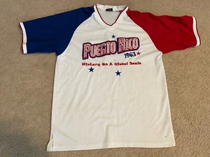 Puerto Rico Baseball Jersey Men’s L Made By Big Land - Picture 1 of 10