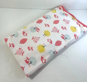 Gymboree 2014 Pink Fox Reversible Blanket Animal Friends - Picture 1 of 9