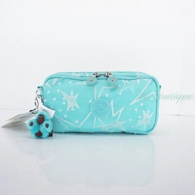 Nuevo con etiquetas Kipling KI1225 Chap Estuche para bolígrafos Maquillaje Accesorio Bolsa Nylon Visión estrellada Verde azulado Foto 1 de 4