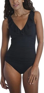 Traje de baño de una pieza para mujer La Blanca 270956 Island Goddess con volantes Mio talla 6 - Imagen 1 de 2