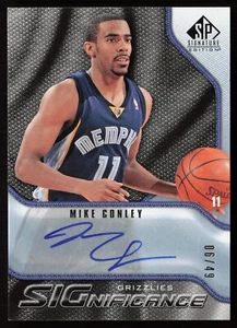 2009-10 SP Signature Edition Mike Conley Auto /49 Memphis Grizzlies - Picture 1 of 2