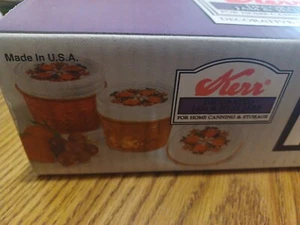 Kerr Decorated Jam & Jelly Jars Bands & Lids with 12 Jars Size 4oz Jars New Vin - Picture 1 of 4