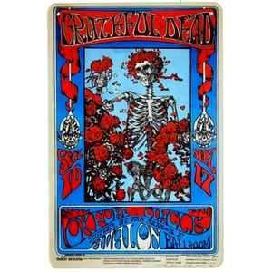 Grateful Dead Vintage Rock & Roll Metal Sign Art Poster Retro Tin Sign 12x8 - Picture 1 of 2