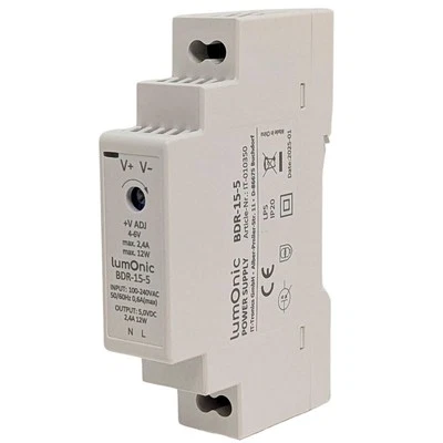 Netzteil Hutschiene BDR-15-5 5V 12W Input 100-240VAC Überlastschutz & kurzschlus - Bild 1 von 4