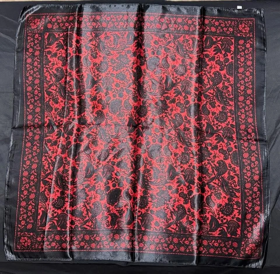 Дикая тряпка шарф ковбой шарфы Buckaroo бандана ковбой черный красный цветочный - Изображение 1 из 1