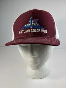 Herbstfarbe Run Cap Richardson Style 112 Mesh Snap Back weinrot & weiß - Bild 1 von 10
