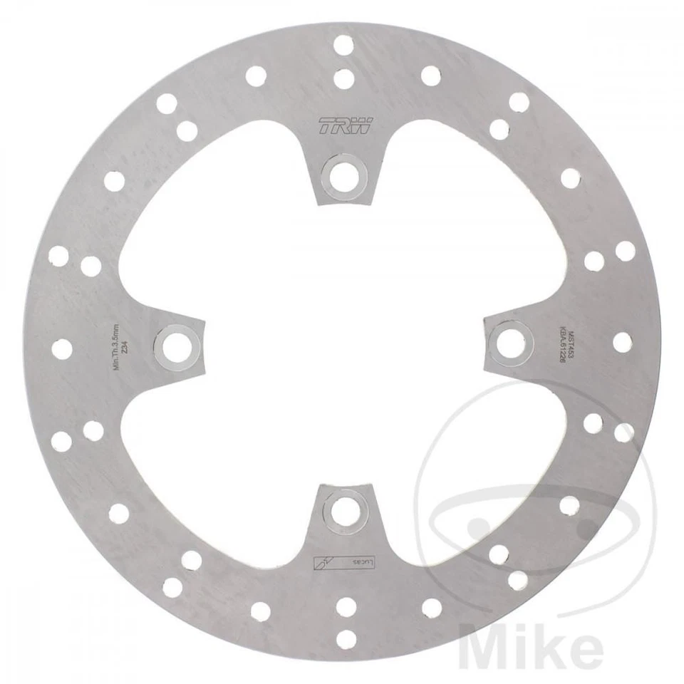 TRW Lucas Disque De Frein Rigide MST453 TRW-LUCAS - Photo 1/1