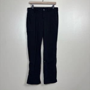 Pantalones Eddie Bauer para mujer 10 negros Travex senderismo convertibles lengüeta enrollable al aire libre - Imagen 1 de 10
