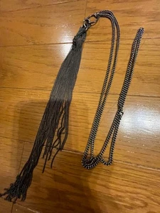 Collar Ann Demeulemeester Negro Plata Moda Accesorios Joyería Informal Unisex - Imagen 1 de 12