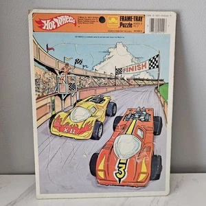 Vintage Hot Wheels Golden Frame Tray Puzzle - Picture 1 of 6