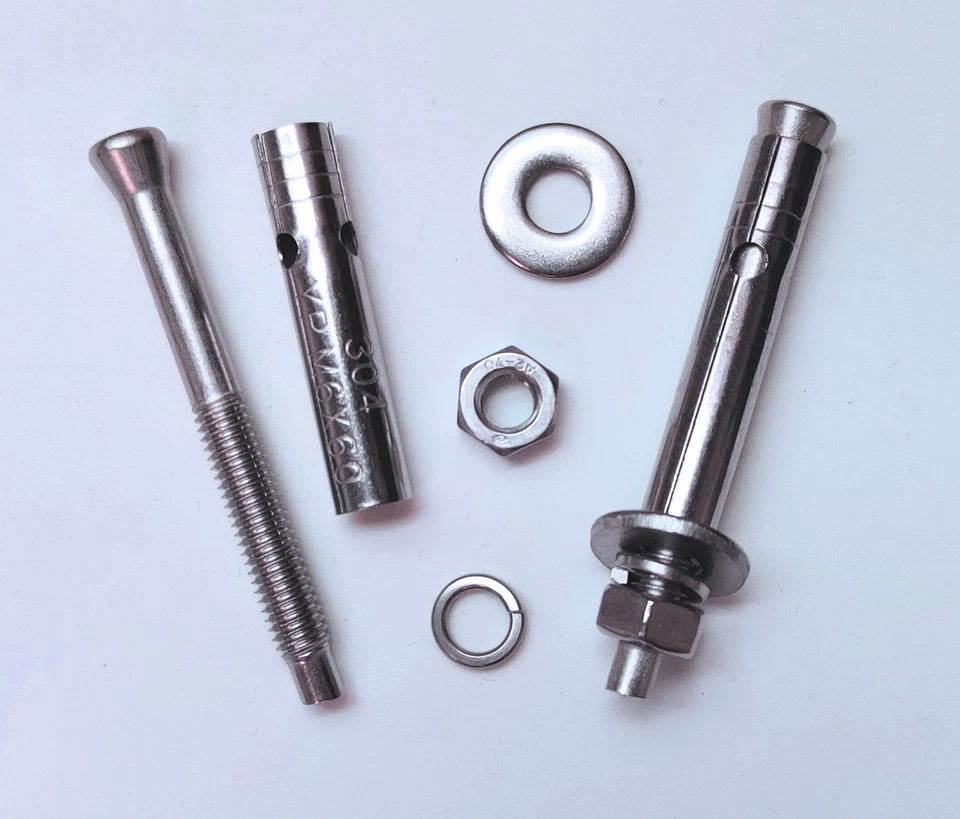 Tasselli ancoranti interamente in acciaio inox aisi304 D.8, M6x60 tipo pesante - Immagine 1 di 1