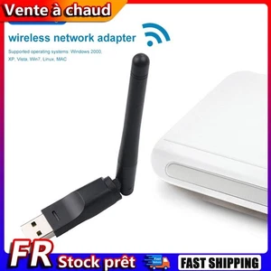 Mini adaptateur WiFi 150Mbps, carte réseau sans fil USB 2.4GHz pour PC de bureau - Photo 1/11