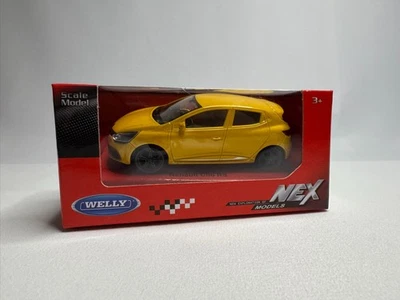 1:43 Renault Clio Hatchback 2012-2020 Gelb NEU OVP Modellauto Diecast Welly - Bild 1 von 4