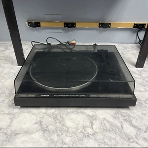 Yamaha P-320 Turntable with Dust Cover. Turns On Spins For Parts READ - Picture 1 of 17