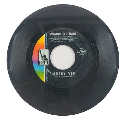 Bobby Vee Swahili Serenade Liberty 45 RPM 7”  Single Record Album VTG Music - Image 1 of 4