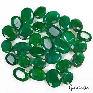 Gemas sueltas para joyería corte ovalado esmeralda verde brasileño natural 520 quilates/29 piezas - Imagen 1 de 7