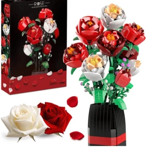 Botanical Garden Rose Building Blocks Set 818 Pieces NEW - Picture 1 of 10