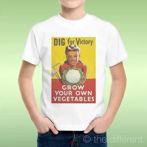 T-Shirt Bambino Ragazzo Locandina Vintage Vegetariano Vegetable Idea Regalo - Bild 1 von 1