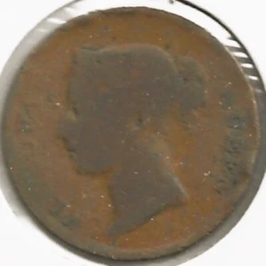 1862 STRAITS SETTLEMENTS  ONE CENT COPPER COIN - VICTORIA - FREE SHIPPING - Picture 1 of 2