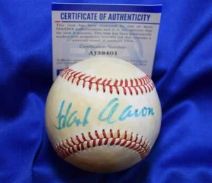 Hank Aaron PSA DNA Coa Autograph Major League OML Signed Baseball - Picture 1 of 2