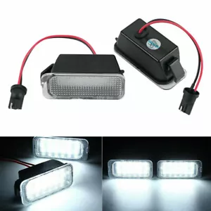 Pair LED License Plate Light Lamps For Ford Ecosport Fiesta Focus Mondeo Ranger - Picture 1 of 12