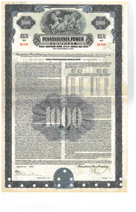 Certificado de bonos de Pennsylvania Power Company - Imagen 1 de 2