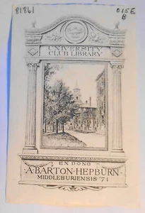 University Club Library Bookplate designed by Sidney Lawton Smith - Picture 1 of 2