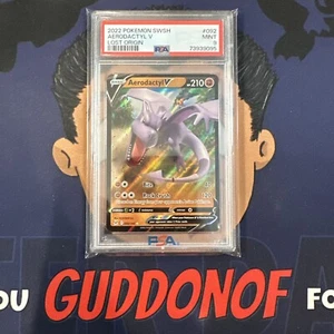 PSA 9 MINT 2022 Pokemon Lost Origin AERODACTYL V #092 Ultra Rare - Picture 1 of 3