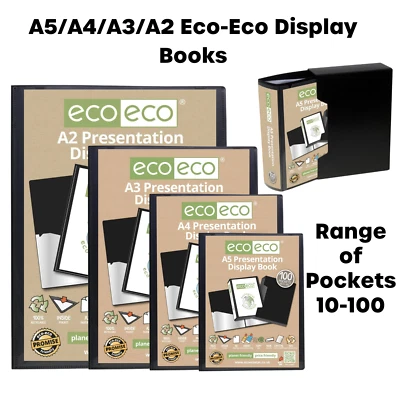 Presentation Display Book A5 A4 A3 A2 - 10 20 40 60 80 100 Pocket Folder File - Image 1 of 3