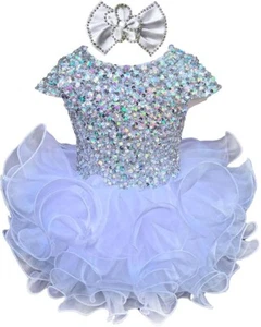 Jenniferwu Baby Girl Pageant Dress Handmade Beaded Dresses 18-24M - Picture 1 of 4