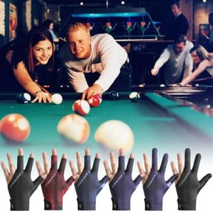 Billiard Gloves Nonslip Three Finger Open Professionelle Billardhandschuhe D3P7 - Picture 1 of 16