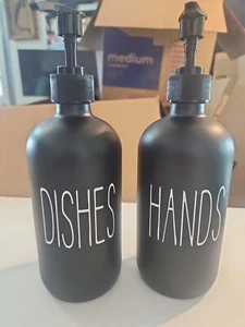 Glas Seifenspender Set 2 Stück, enthält Hand- und Spülmittelspender. Premium - Bild 1 von 2