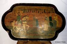 Qajar Persian Papier Mache Tray 19th Century Hand Painted Lacquer