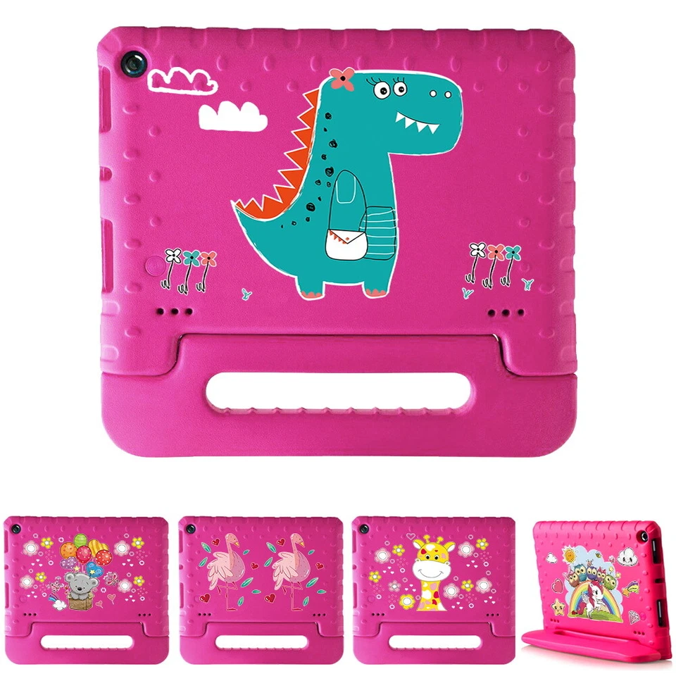 For Amazon Fire 7/HD 8/8 Plus - ShockProof Kids EVA Handle Stand Cover Case +Pen - Image 1 of 4