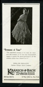 Foto de Dora de Phillippe de 1925 piano Kranich & Bach anuncio impreso vintage - Imagen 1 de 1