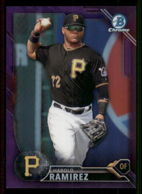 2016 Bowman Chrome Prospects Purple Refractors #BCP246 Harold Ramirez /250 - Image 1 of 2