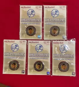 2005 N.Y. Yankees The Immortals Medallions Ruth- Dimaggio-Stengel-Martin-Ford - Picture 1 of 2