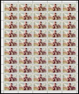 Full Pane of 50 - Canada Stamps #1028 - Loyalists and British flag (1984) - Picture 1 of 1