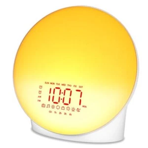Wake up Light Sunrise Alarm Clock Sleep Aid Sunrise Sunset Simulation Dual - Picture 1 of 7