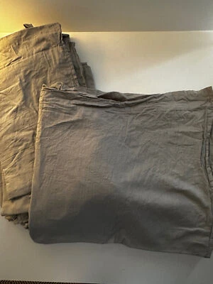 6 LINDEN STREET beige 100% cotton lightweight sheer rod pocket 50x80 - Image 1 of 4