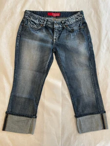 Guess Jeans Women Size 31 Roll Up Bottom Denim Excellent Condition - Picture 1 of 10