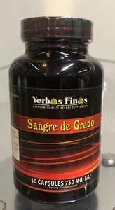 Yerbas Finas Sangre de Grado 750mg Capsulas 50 Antinflammatory Antiinflamatorio - Picture 1 of 5