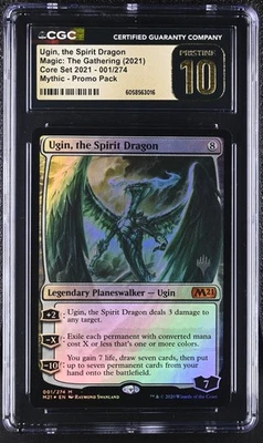 UGIN, THE SPIRIT DRAGON Promo Pack Foil Mythic CGC Pristine 10 MTG [Nostalgium] - Image 1 of 2