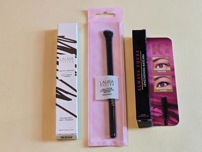 Laura Gelle Bravo Brows Soft Pencil, Mascara and Eyeshadow Brush Set of 3 - Image 1 of 4