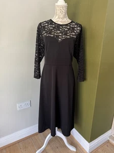 Yours Black Lace Sweetheart Dress Size 18 New With Tags - Picture 1 of 3