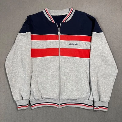 Adidas De Colección 3 Rayas Calentamiento Pista Chaqueta Cremallera Sudadera Suéter -M Foto 1 de 4