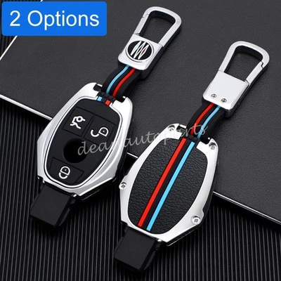 Metal Car Key Chain Case Cover For Mercedes Benz A C E S G Class CLS GLE GLS SL - Image 1 of 4